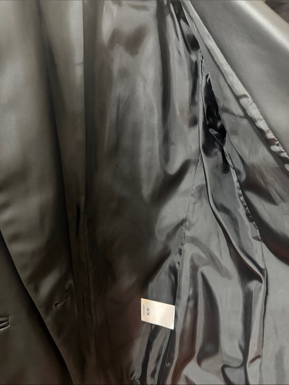 Express Black Faux Leather Blazer Jacket - Picture 7 of 10